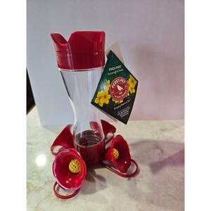 New Perky Pet Hummingbird Feeder Ant Moat 8 Oz Easy Clean Bee Guard Bird Feeder